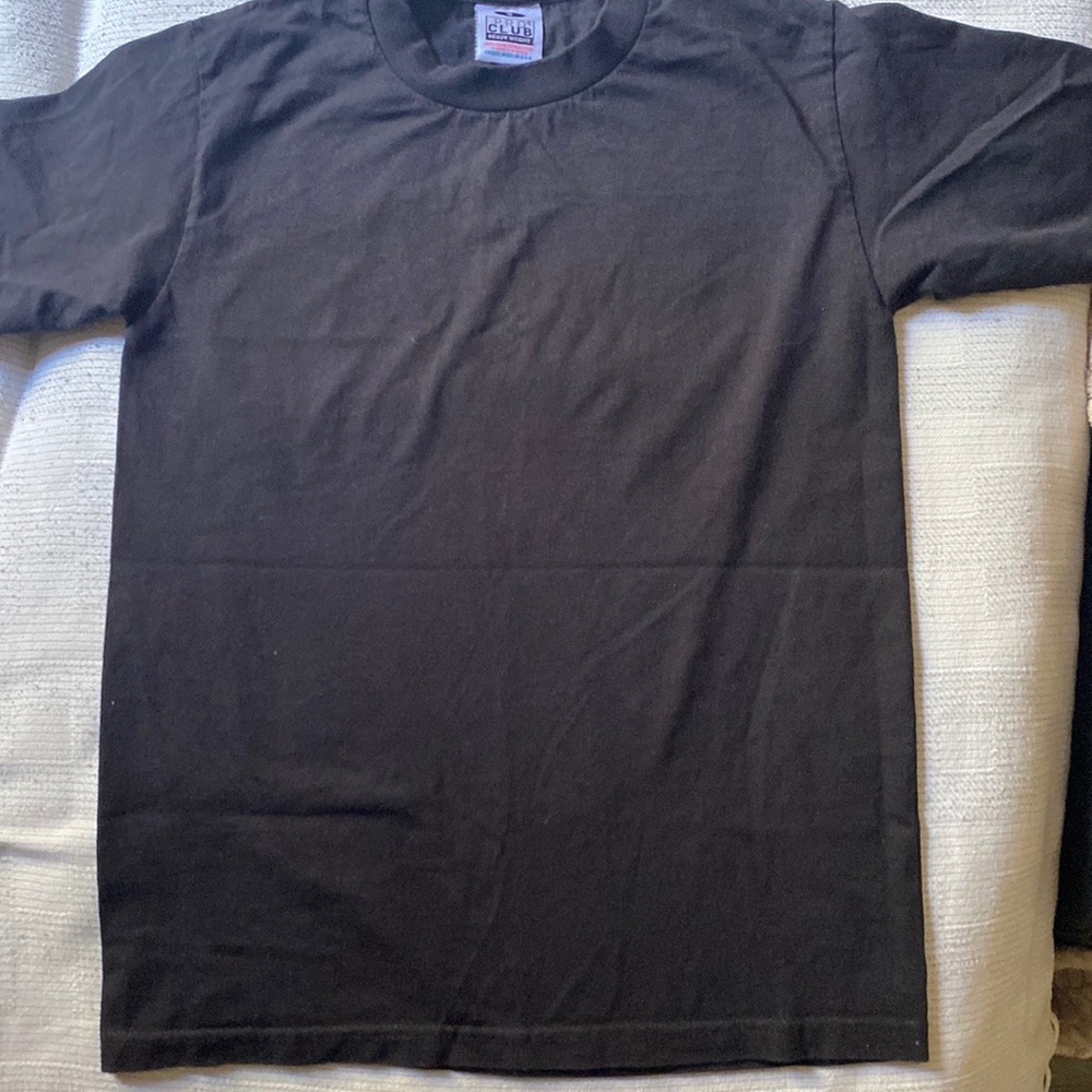 Black Short Sleeve Crew Neck Tee